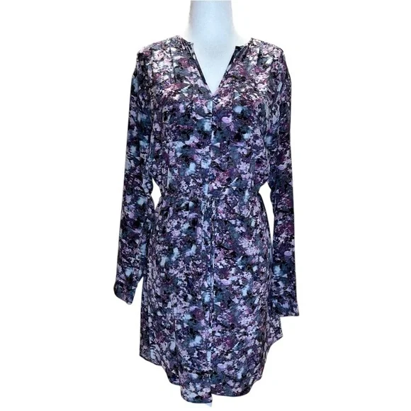Rebecca Taylor - “Tapestry Collection ” Floral, Silk Mini Dress - Size 0, Purple - Picture 4 of 16